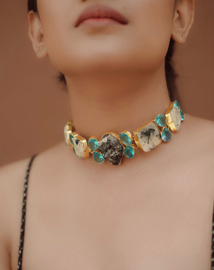 Designer Raw Stone Necklace