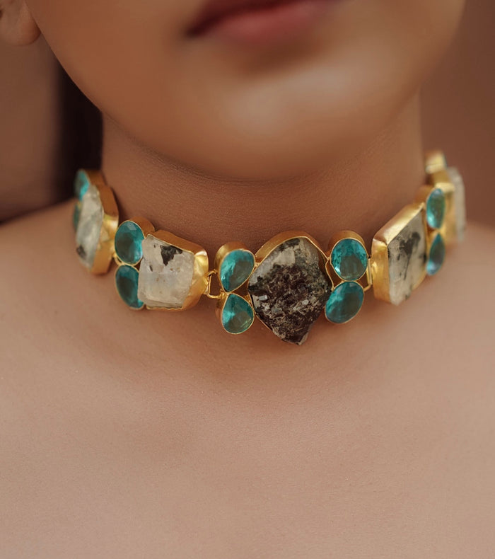 Designer Raw Stone Necklace