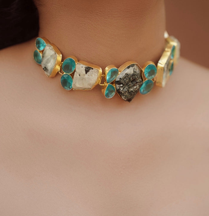 Designer Raw Stone Necklace