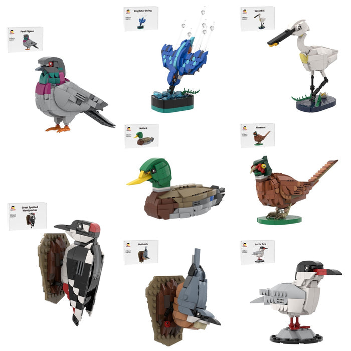 Designer SKABRAM's bird animal collection Building Blocks (8 MOCs) - LesDiy - Building Blocks - Buy 6 get 2 free - 8 items in total
