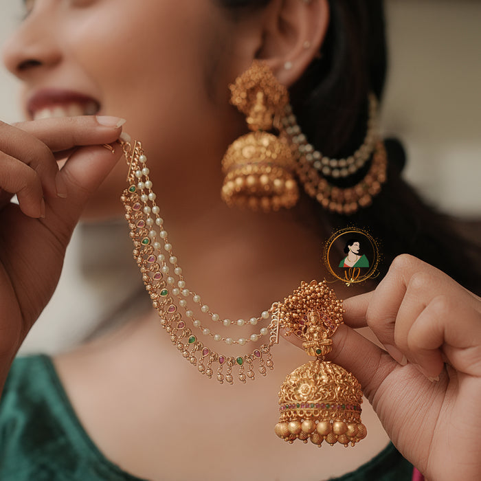 Divine Bridal Jhumkas With Matil