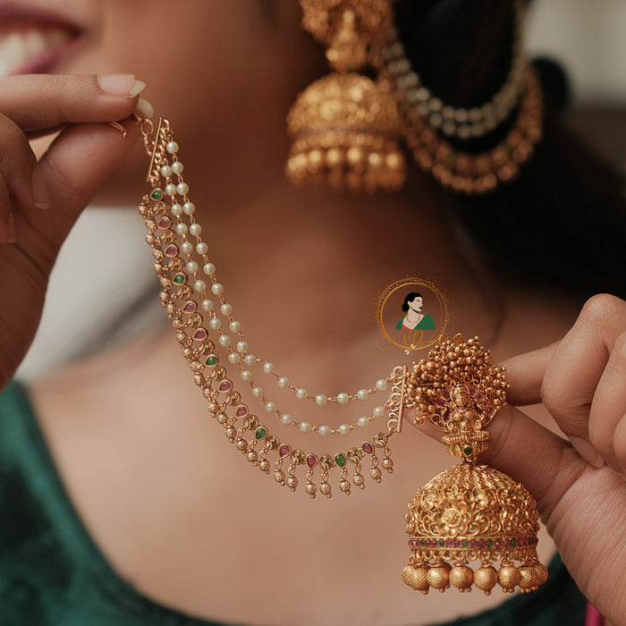 Divine Bridal Jhumkas With Matil