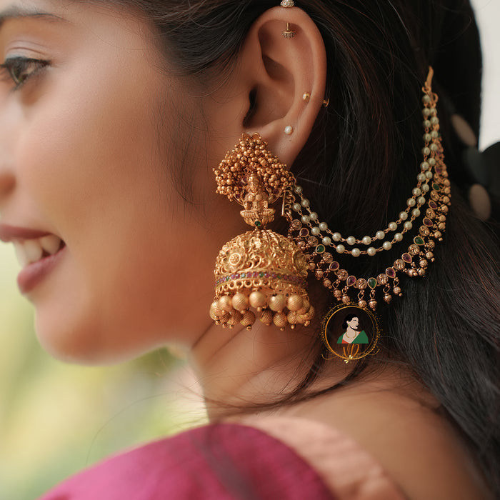 Divine Bridal Jhumkas With Matil