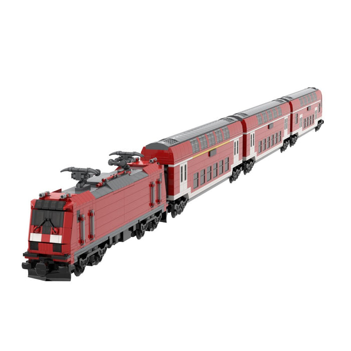 DoSto DB 1st Class Double-Decker Passenger Car Building Blocks-LesDiy-Train Carriage-