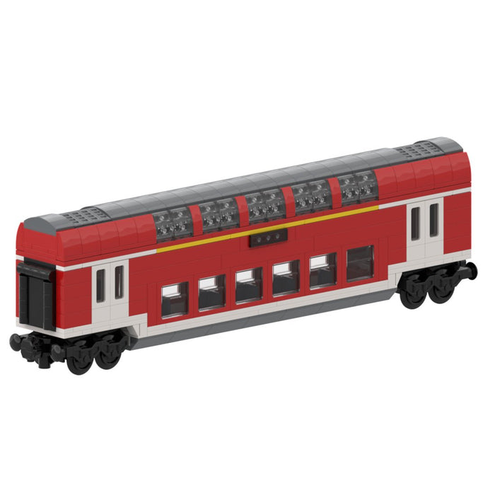 DoSto DB 1st Class Double-Decker Passenger Car Building Blocks-LesDiy-Train Carriage-
