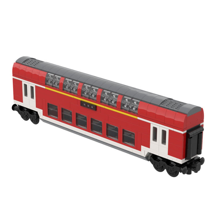 DoSto DB 1st Class Double-Decker Passenger Car Building Blocks-LesDiy-Train Carriage-
