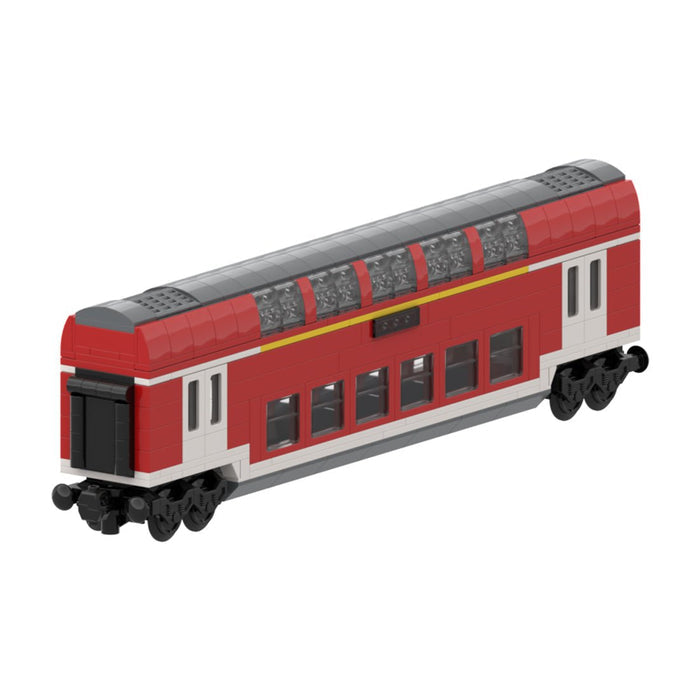 DoSto DB 1st Class Double-Decker Passenger Car Building Blocks-LesDiy-Train Carriage-