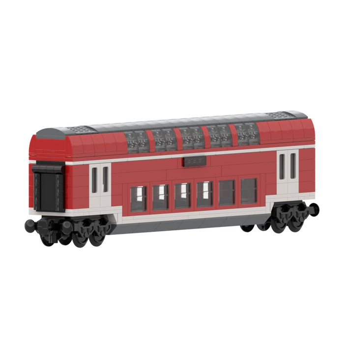 DoSto DB 2nd Class Double-Decker Passenger Car Building Blocks-LesDiy-Train Carriage-