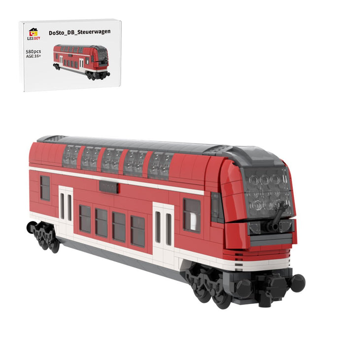 DoSto DB Double-Decker Control Car Building Blocks-LesDiy-Train Carriage-