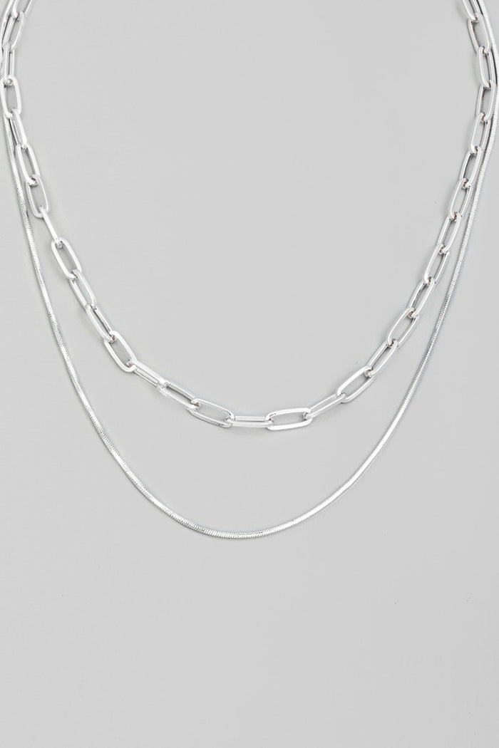Double Chain Layered Necklace