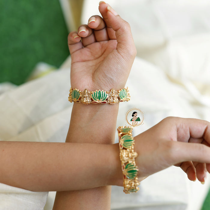 Emerald Lotus Bangles