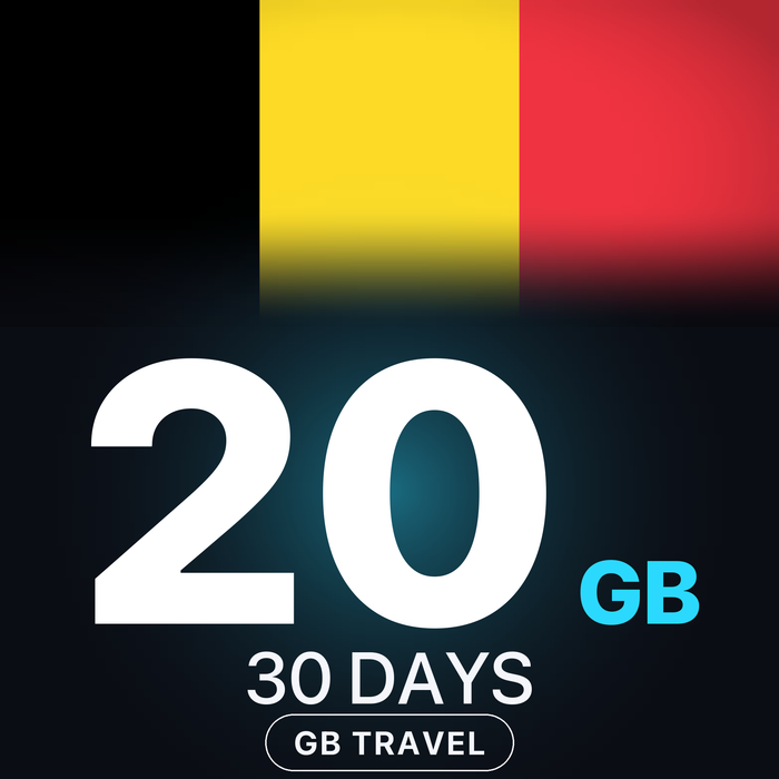 eSIM Belgia 20 GB, 30 DAYS — GB Travel