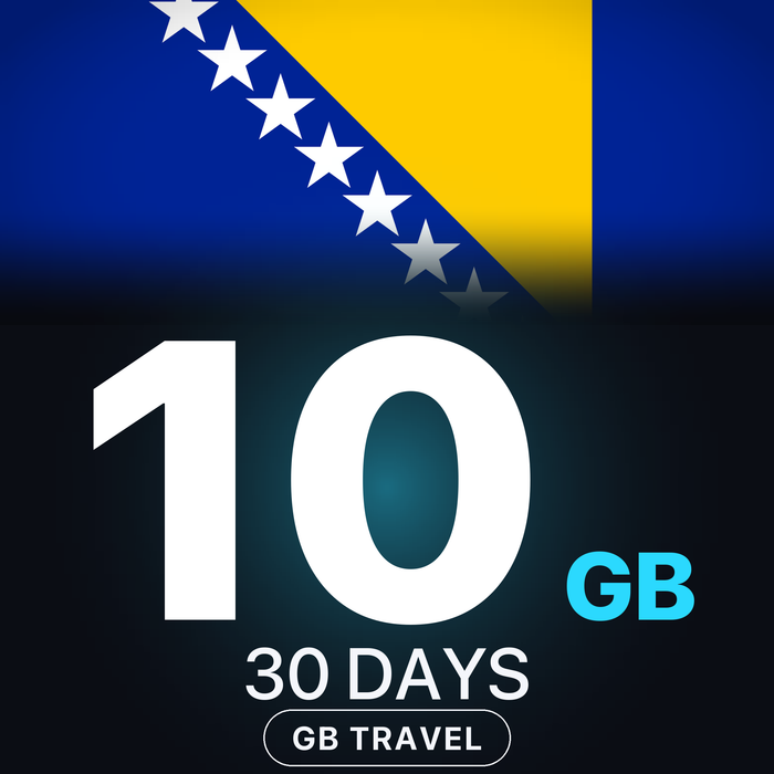 eSIM Bosnia și Herțegovina 10 GB, 30 DAYS — GB Travel