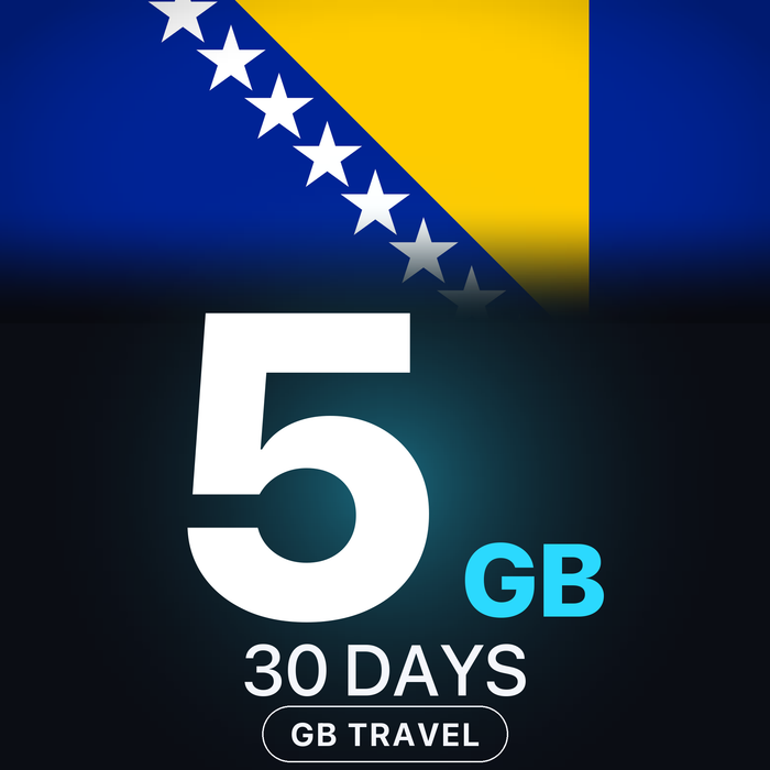 eSIM Bosnia și Herțegovina 5 GB, 30 DAYS — GB Travel