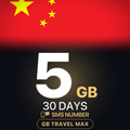 eSIM China 5 GB, 30 DAYS — GB Travel Max (+ număr de telefon)