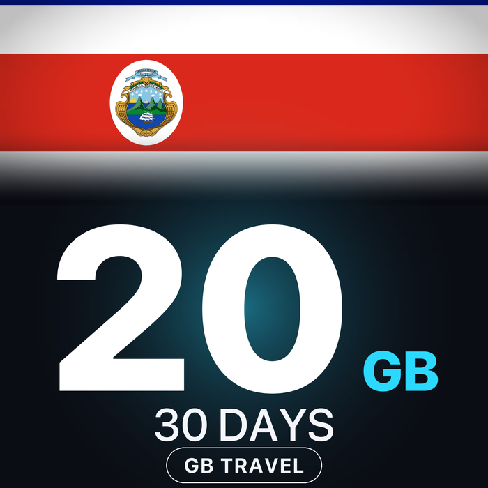 eSIM Costa Rica 20 GB, 30 DAYS — GB Travel
