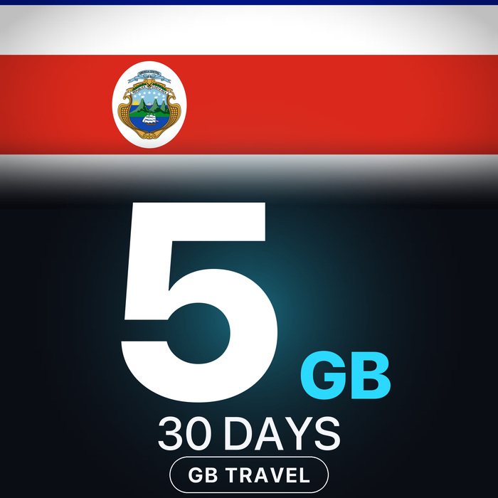 eSIM Costa Rica 5 GB, 30 DAYS — GB Travel