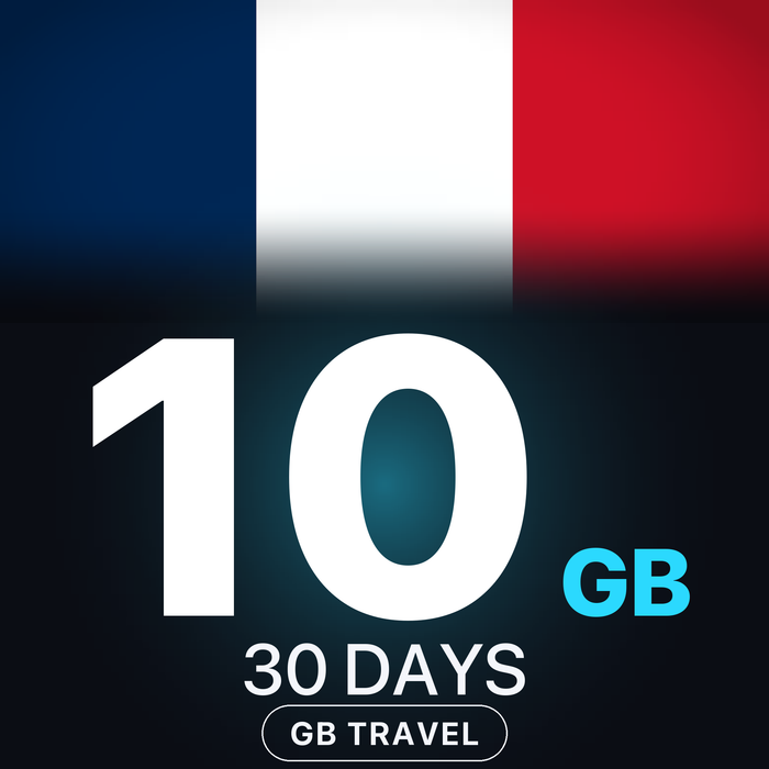 eSIM Franța 10 GB, 30 DAYS — GB Travel