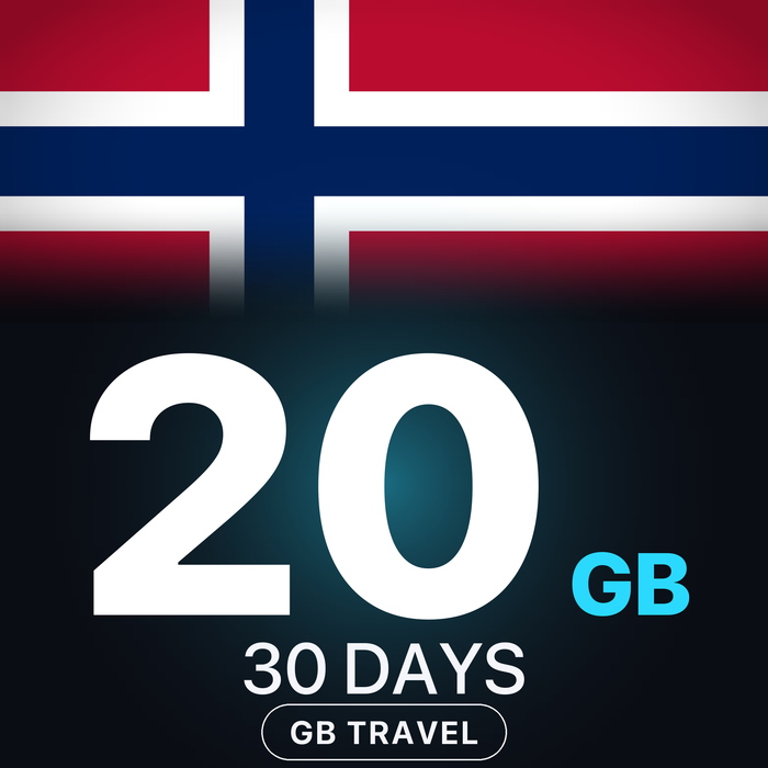 eSIM Norvegia 20 GB, 30 DAYS — GB Travel
