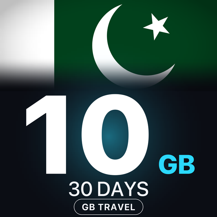 eSIM Pakistan 10 GB, 30 DAYS — GB Travel