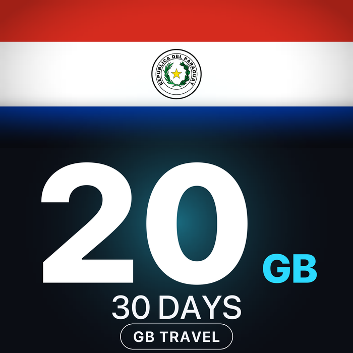 eSIM Paraguay 20 GB, 30 DAYS — GB Travel