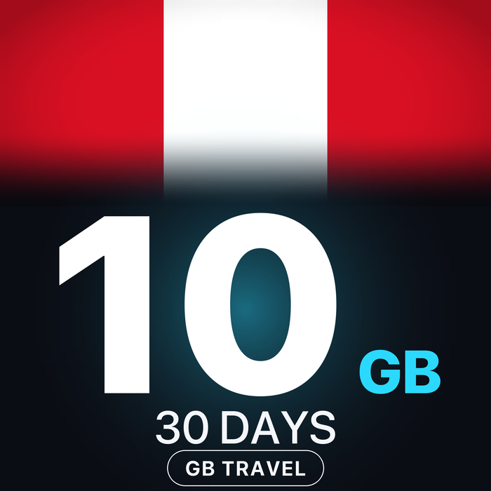 eSIM Peru 10 GB, 30 DAYS — GB Travel