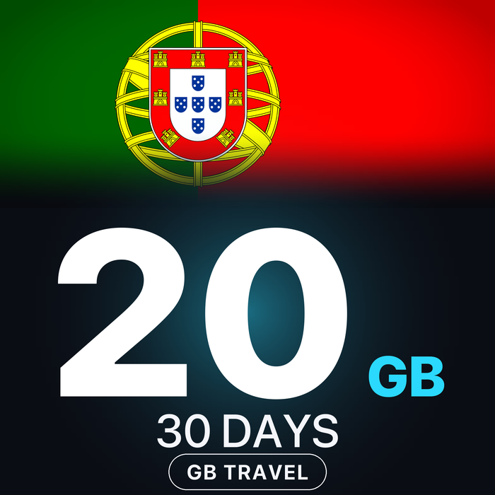 eSIM Portugalia 20 GB, 30 DAYS — GB Travel