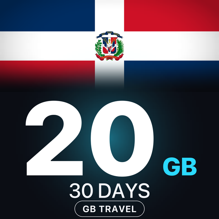 eSIM Republica Dominicană 20 GB, 30 DAYS — GB Travel