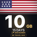 eSIM SUA 10 GB, 15 DAYS — GB Travel Max (+ număr de telefon)