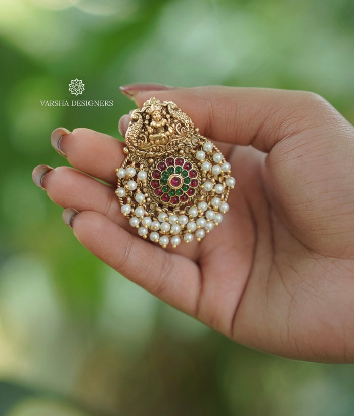 Exquisite Lakshmi Pearl Earrings