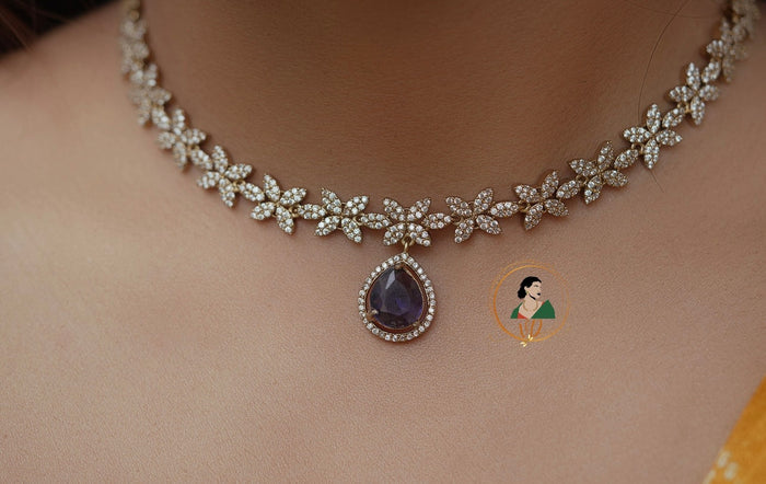 Festive Wear Zircon Stone Necklace