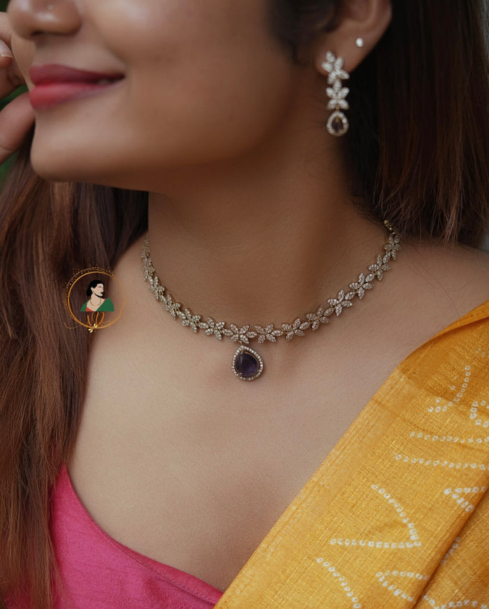 Festive Wear Zircon Stone Necklace