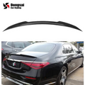 For Mercedes Benz S Class W223 X Style Dry Carbon Fiber Rear Trunk Lip Tail Wing Boot Spoiler Ducktail 2021+
