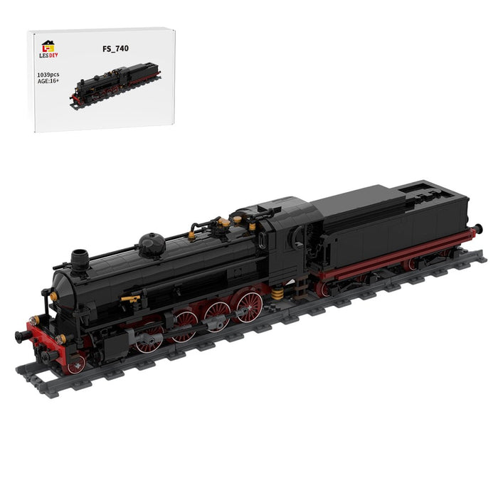 FS 740 Italian Steam Locomotive Building Blocks-LesDiy-Railway Train-