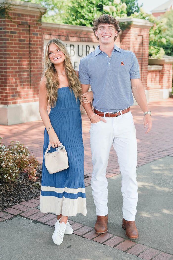 Gen Teal Vault AU Pinstripe Polo