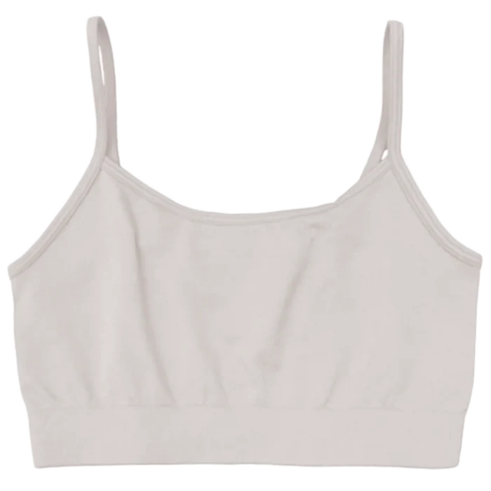 White girls' Suzette seamless bralette with adjustable straps.
