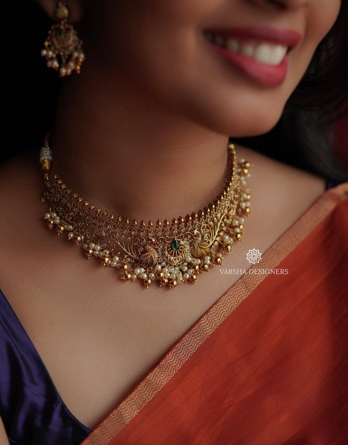 Gold Look Bridal Choker Set