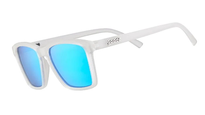 A pair of pink sunglasses with mirrored lenses and a slim fit design, suitable for children and adults.