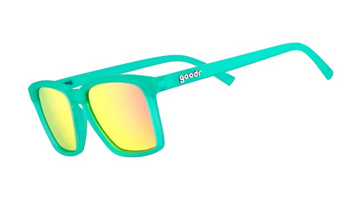 A pair of pink sunglasses with mirrored lenses and a slim fit design, suitable for children and adults.
