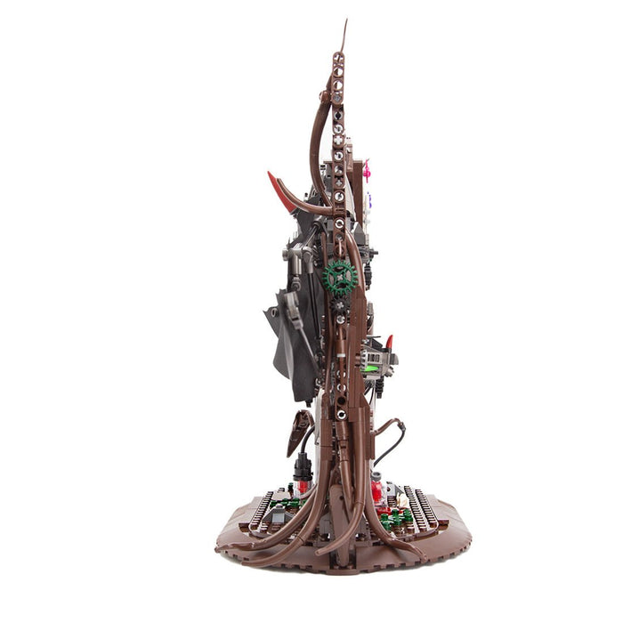 Gothic Metal Mechanical Bat with Display Stand and Spiderweb Decor Building Blocks - LesDiy -