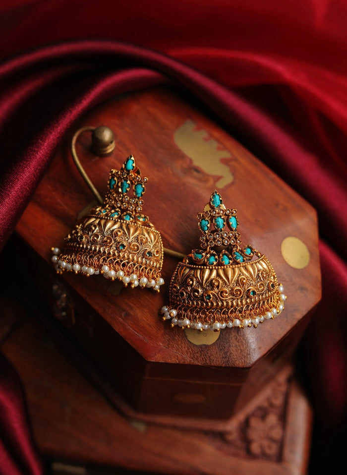 Half Dome Light Weight Turquoise Earrings