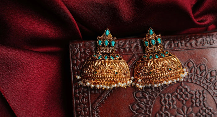 Half Dome Light Weight Turquoise Earrings