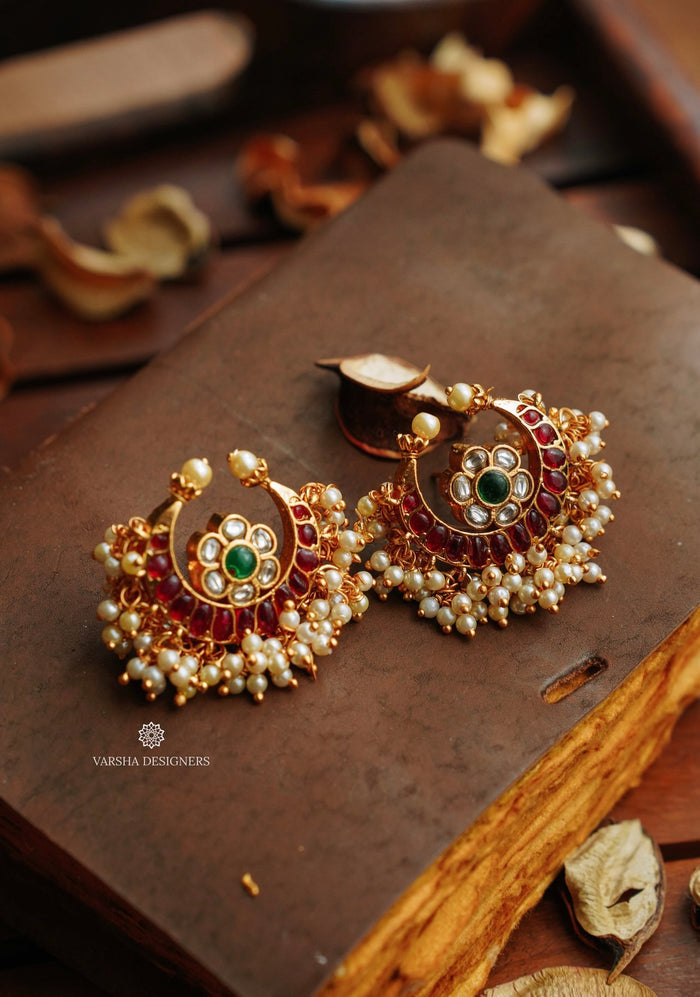 Half Moon Kemp Stone Earrings