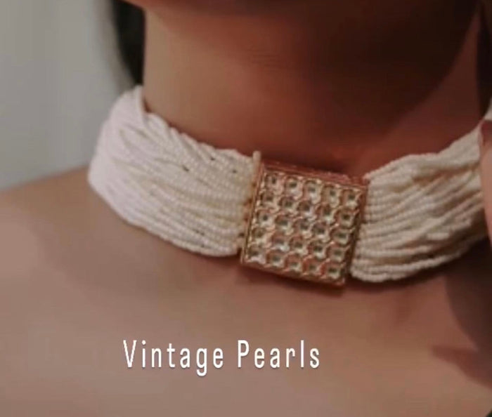 High Neck Pearl Choker
