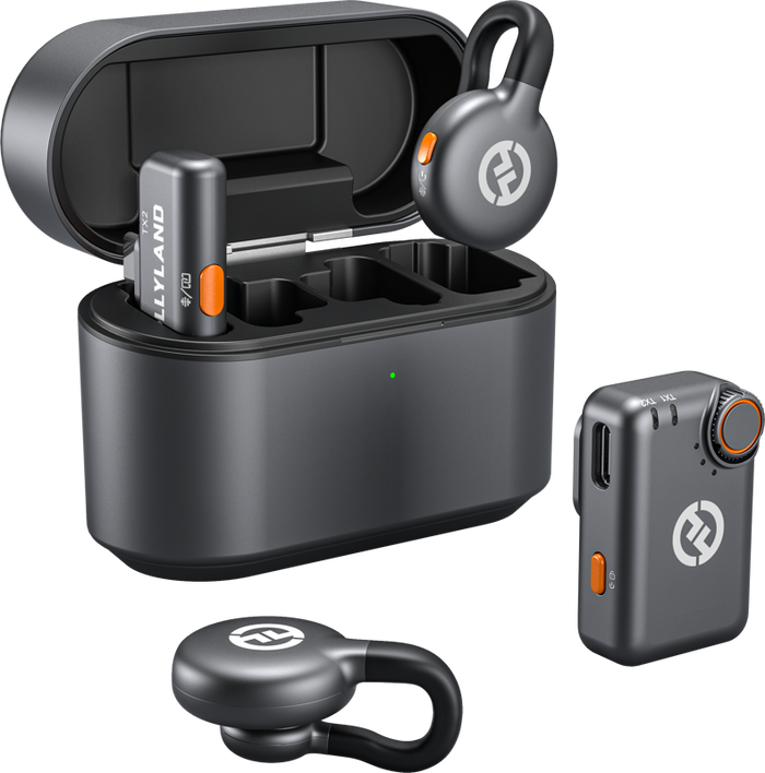 Hollyland LARK M2S Mini Combo Wireless Lavalier Microphone Mini Combo (Space Gray)
