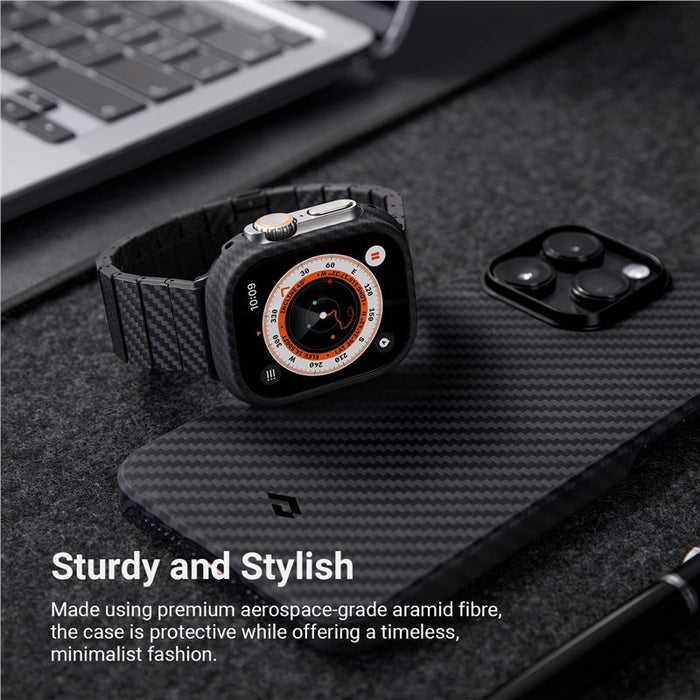 Husă Pitaka Air, black/grey — Apple Watch Ultra 49 mm