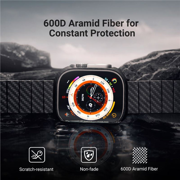 Husă Pitaka Air, black/grey — Apple Watch Ultra 49 mm