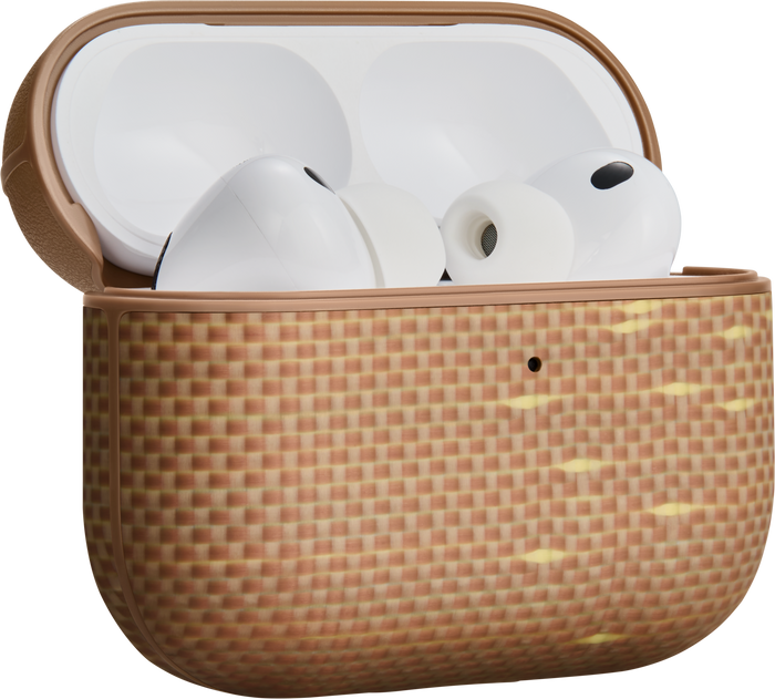 Husă Pitaka Aramid Fiber Magnetic, Golden Glint — AirPods Pro 3
