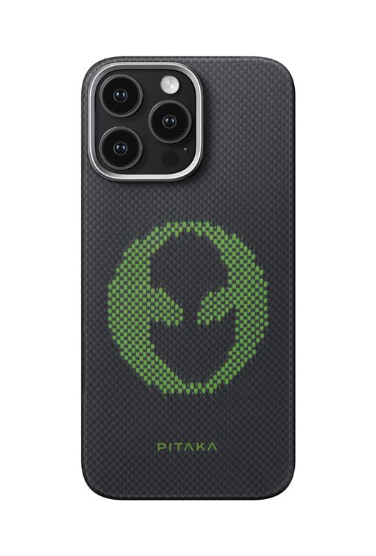 Husă Pitaka × Aries Tactile Woven, Alien — iPhone 16 Pro
