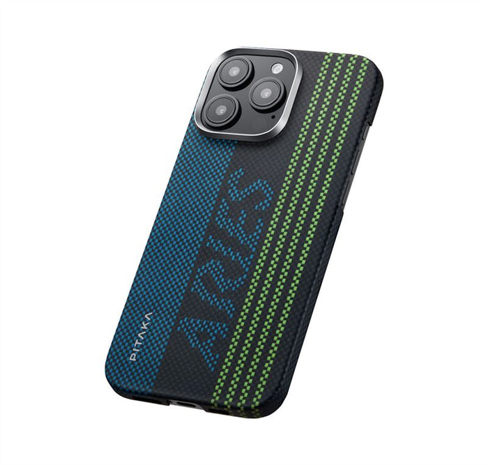 Husă Pitaka × Aries Tactile Woven, Credit card — iPhone 16 Pro